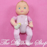 Fisher Price Loving Family Dollhouse People Twin Pink Baby Girl Doll Bottle-Toys & Hobbies:Preschool Toys & Pretend Play:Fisher-Price:1963-Now:Dollhouses-Fisher-Price-Baby,Dollhouse,Dolls,Fisher Price,Girl Dolls,Loving Family,Nursery Room,Pink,Used-The Dollhouse Shop