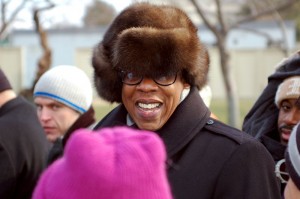 American rapper Jay-Z wearing a brown Russian ushanka fur hat