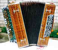 Traditional Russian Bayan Button Accordion