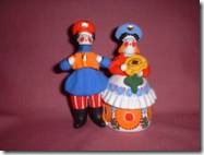 Czarist Era Dymkovo - small painted clay toys named after the town where they were originally made, date back to the Czarist period of Russia and are also still made in modern times